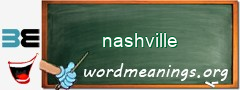WordMeaning blackboard for nashville